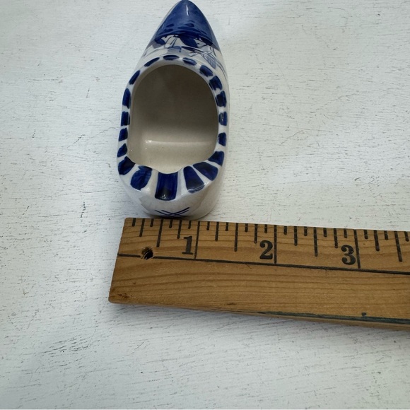 Vintage Delft Blue Small Clog Ashtray Hand Painted Holland Windmill - Picture 13 of 13